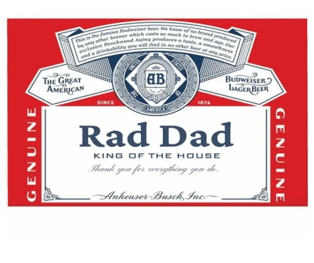 Budweiser 6 Pack Label